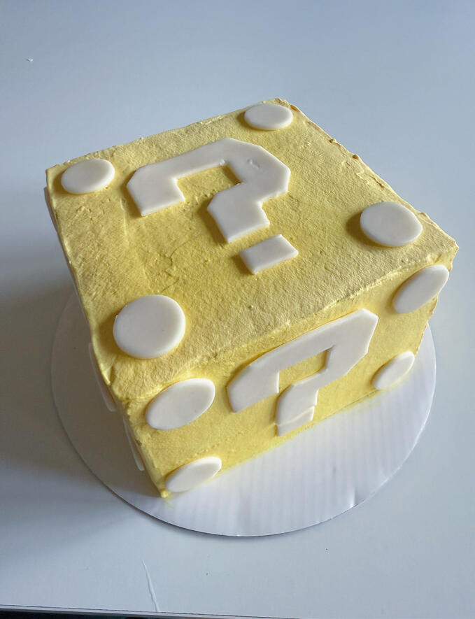 custom shape cube square cake baby gender reveal